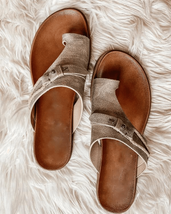 Evy | Chic Women's Barefoot Flat Sandals With Toe Post