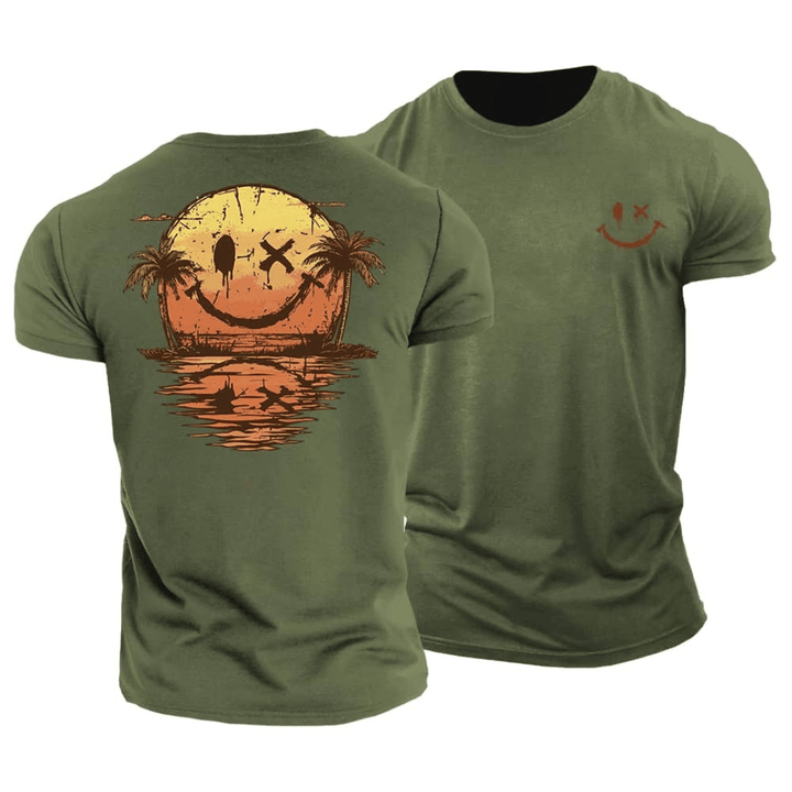 Camille | Stylish Summer Sunset Smiley Graphic Tee
